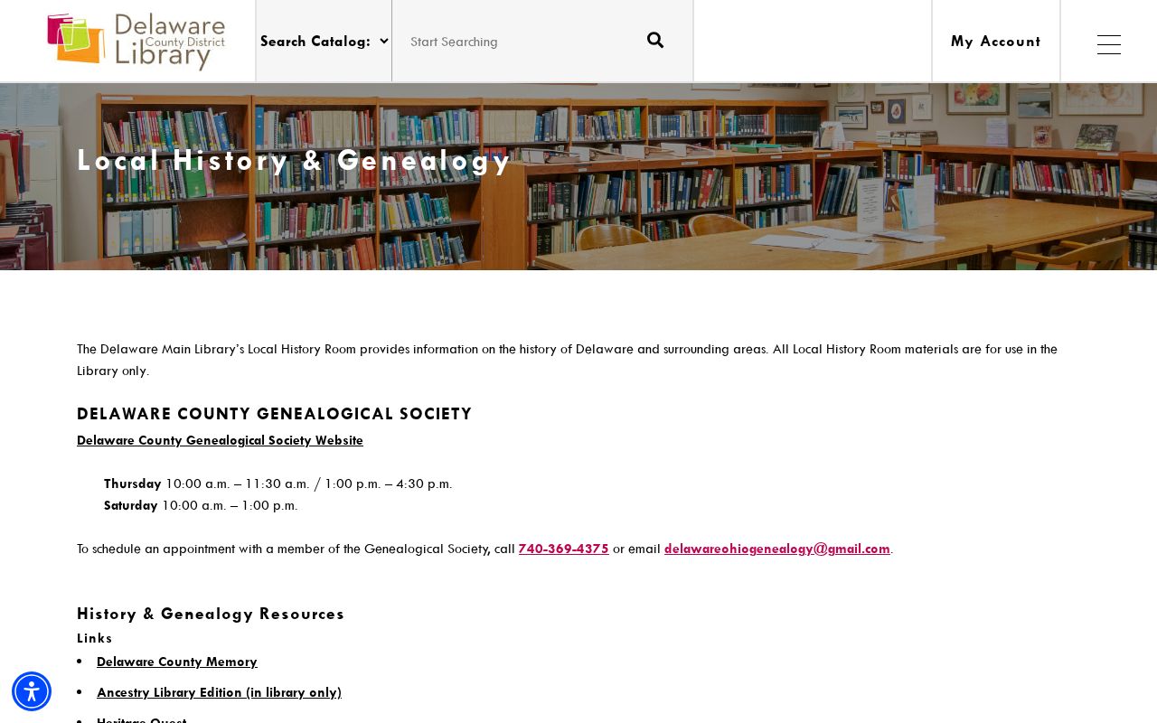 Liberty Township residents directory Delaware County Library local history resources