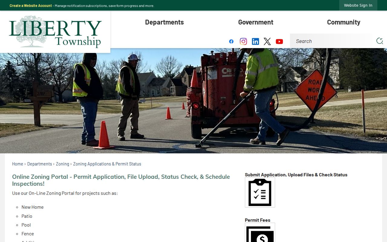 Liberty Township neighbors zoning and permit information