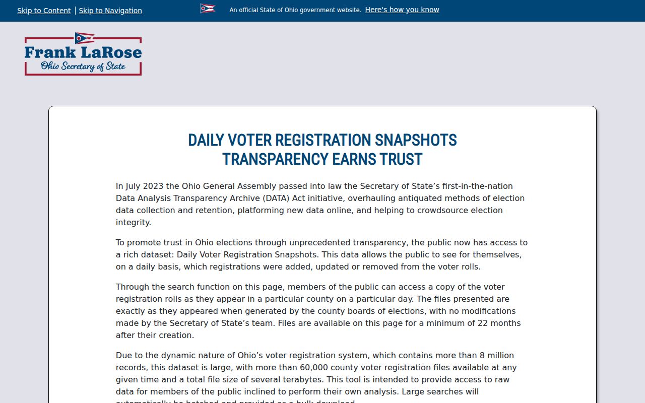 Liberty Township resident lookup Ohio voter data portal
