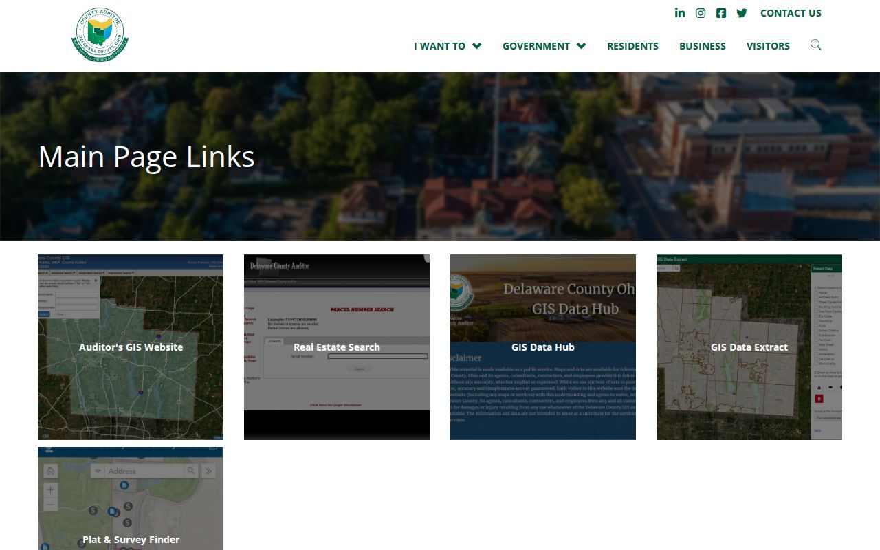 Liberty Township street directory Delaware County GIS real estate mapping links